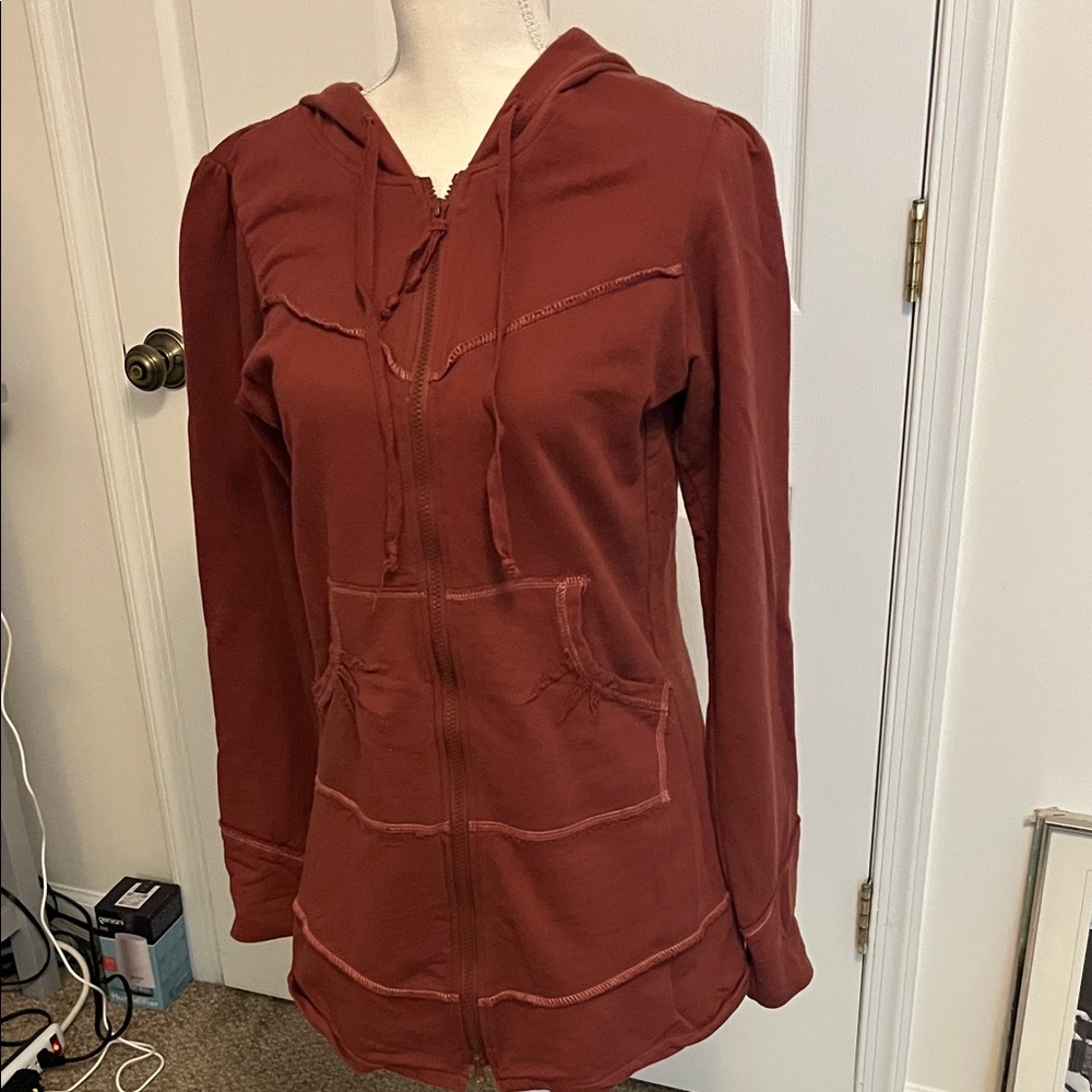 Roper Rust-Colored Zip Hoodie